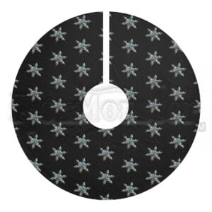 Grunge Snowflake pattern - Christmas Tree Skirts (black)