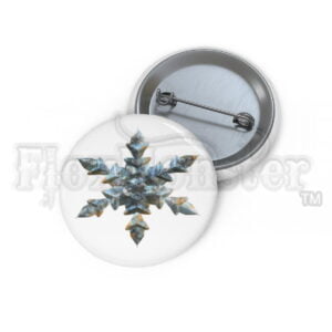 Grunge Snowflake - Custom Pin Buttons