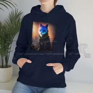 Aetherpunk Fox: “Bluezy” – Unisex Heavy Blend™ Hoodie / Hooded Sweatshirt