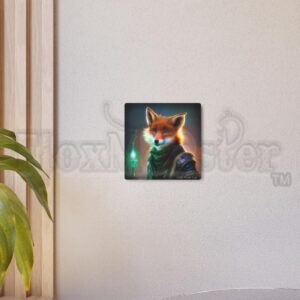 Aetherpunk Fox: “Copper Cogchewz” – Metal Art Sign