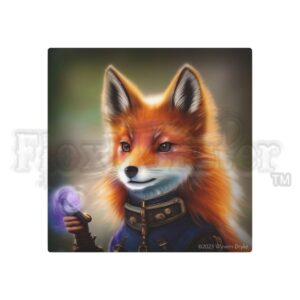 Aetherpunk Fox: “Lady Ginger Gears” – Metal Art Sign